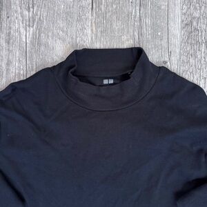 Uniqlo Black Mock Neck Long Sleeve Men’s Large Black